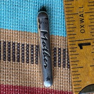 Sterling Silver 'Mother' Script Charm Pendant